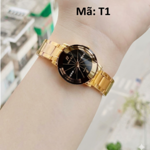 গোল্ডেন চেন কালো ডায়াল